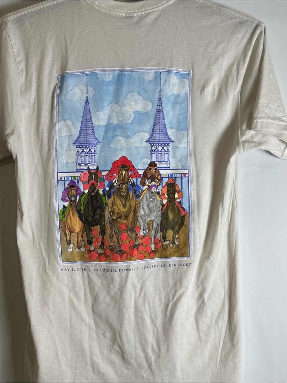Churchill Downs Kentucky Derby Graphic T-Shirt - Cream